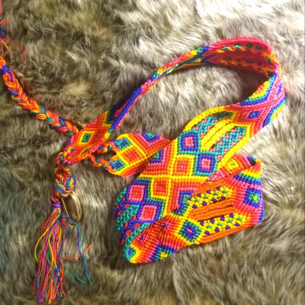 Handmade Hippie glam belt 90s vintage